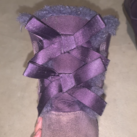 Kid’s Purple Bailey Bow Uggs - Picture 4 of 7